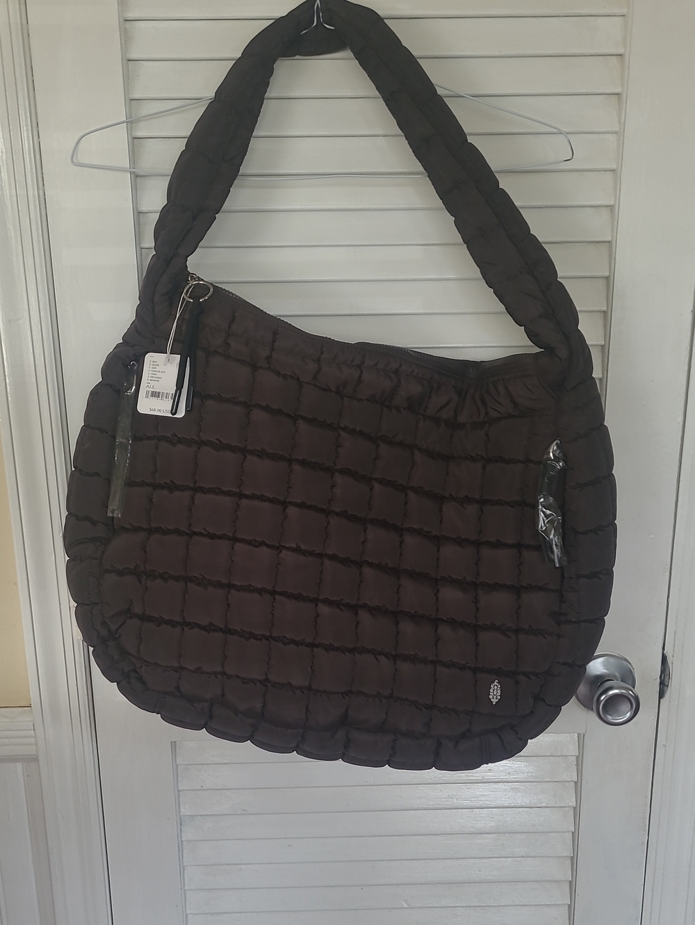 FP Movement by Free People Quilted Shoulder Bag - Chocolate Brown